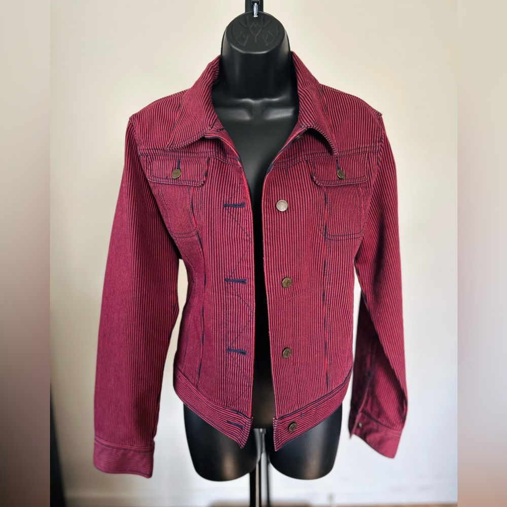 Striped Denim Jacket Jacket by: Ralph Lauren Jean Co. (LRL)